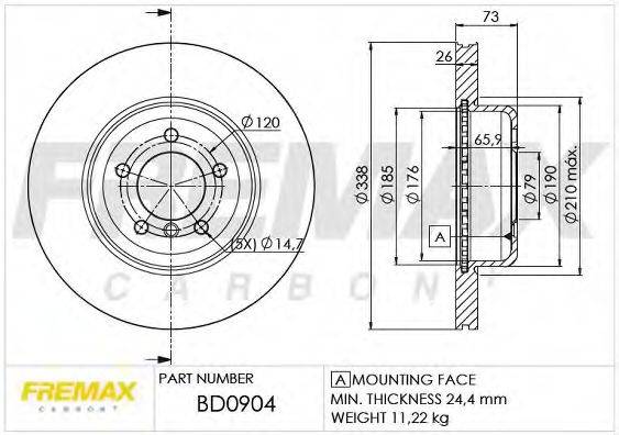 FREMAX BD0904 гальмівний диск