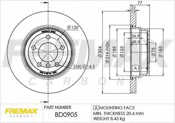FREMAX BD0905 гальмівний диск