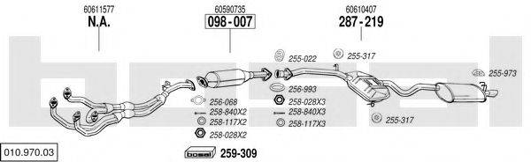 BOSAL 01097003 Система випуску ОГ