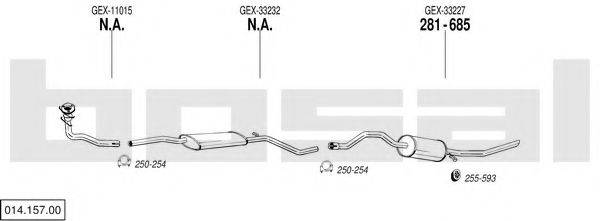 BOSAL 01415700 Система випуску ОГ