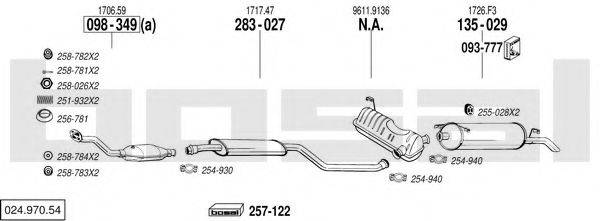 BOSAL 02497054 Система випуску ОГ