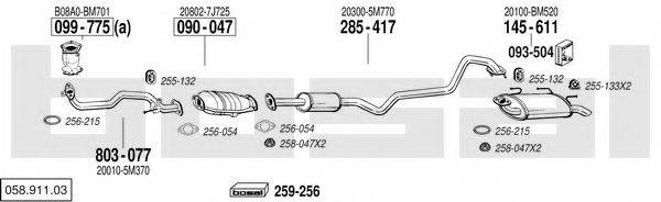 BOSAL 05891103 Система випуску ОГ