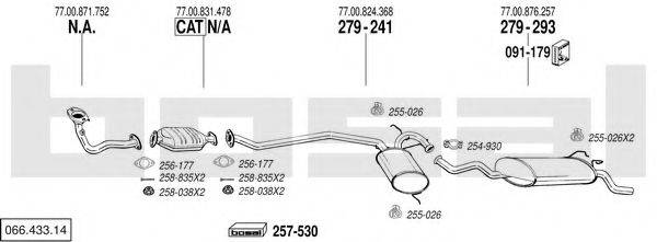 BOSAL 06643314 Система випуску ОГ