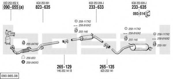 BOSAL 09098508 Система випуску ОГ