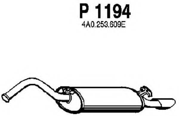 FENNO P1194 Глушник вихлопних газів кінцевий