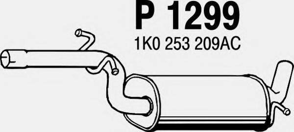 FENNO P1299 Середній глушник вихлопних газів