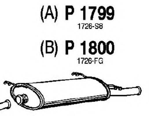 FENNO P1799 Глушник вихлопних газів кінцевий