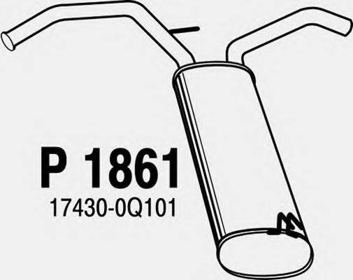 FENNO P1861 Глушник вихлопних газів кінцевий