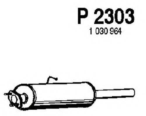 FENNO P2303 Середній глушник вихлопних газів