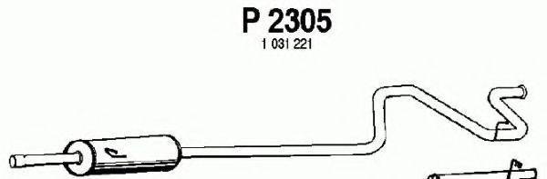 FENNO P2305 Середній глушник вихлопних газів