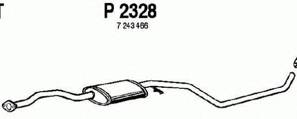 FENNO P2328 Середній глушник вихлопних газів