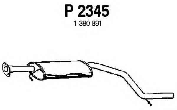 FENNO P2345 Середній глушник вихлопних газів