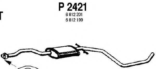 FENNO P2421 Середній глушник вихлопних газів