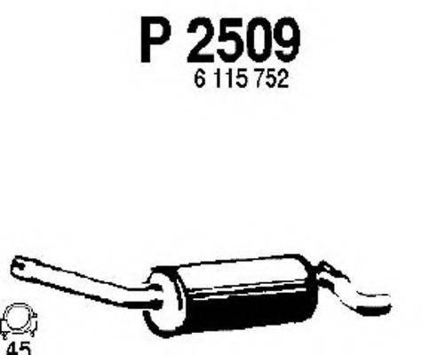 FENNO P2509 Глушник вихлопних газів кінцевий