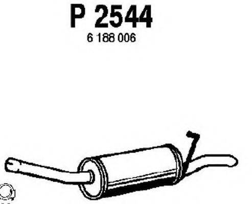 FENNO P2544 Глушник вихлопних газів кінцевий