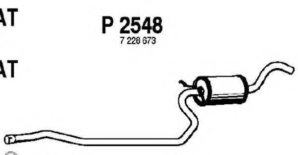FENNO P2548 Середній глушник вихлопних газів