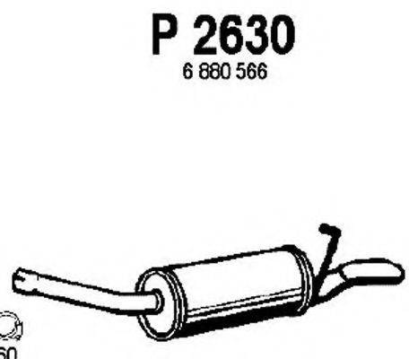 FENNO P2630 Глушник вихлопних газів кінцевий