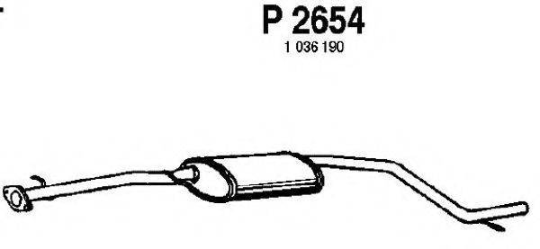 FENNO P2654 Середній глушник вихлопних газів