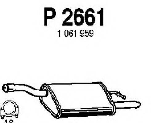 FENNO P2661 Глушник вихлопних газів кінцевий