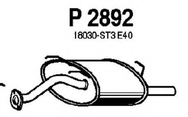 FENNO P2892 Глушник вихлопних газів кінцевий