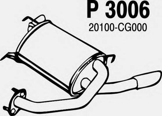 FENNO P3006 Глушник вихлопних газів кінцевий