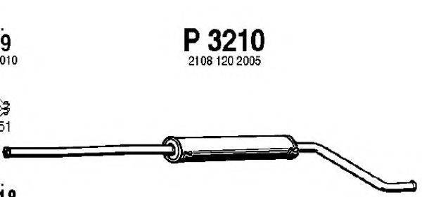 FENNO P3210 Середній глушник вихлопних газів