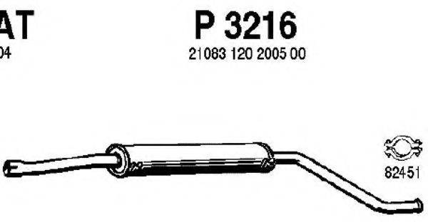 FENNO P3216 Середній глушник вихлопних газів