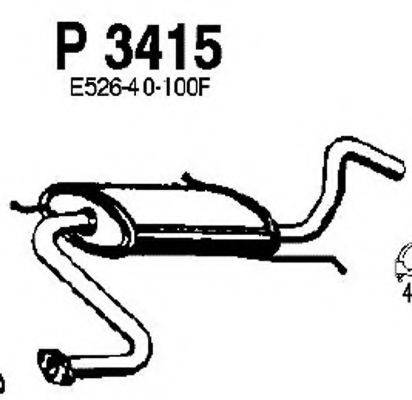 FENNO P3415 Середній глушник вихлопних газів