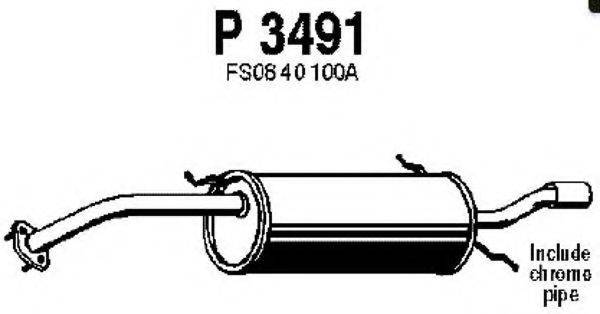 FENNO P3491 Глушник вихлопних газів кінцевий