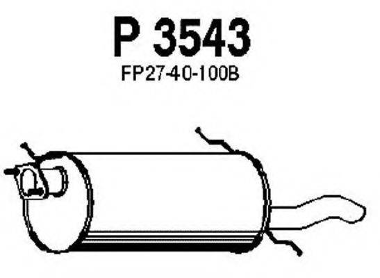 FENNO P3543 Глушник вихлопних газів кінцевий