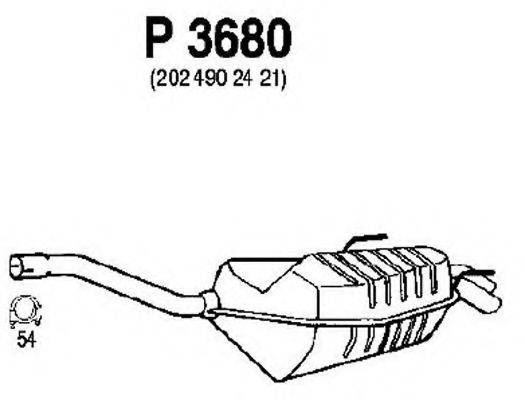 FENNO P3680 Глушник вихлопних газів кінцевий