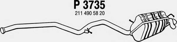FENNO P3735 Глушник вихлопних газів кінцевий