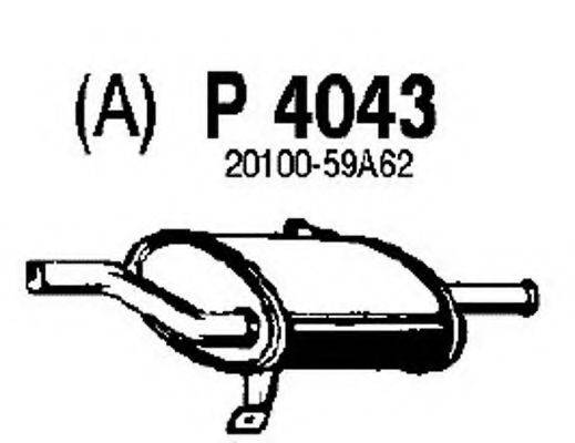 FENNO P4043 Глушник вихлопних газів кінцевий