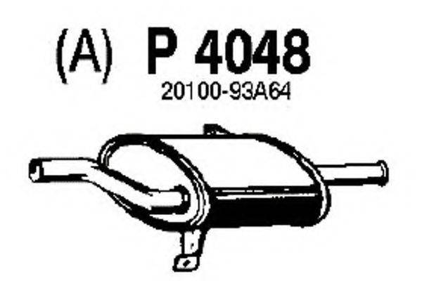 FENNO P4048 Глушник вихлопних газів кінцевий