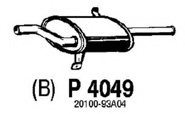 FENNO P4049 Глушник вихлопних газів кінцевий