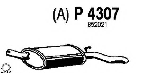 FENNO P4307 Глушник вихлопних газів кінцевий