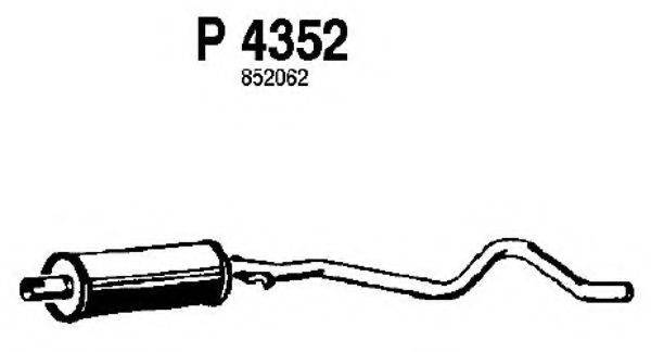 FENNO P4352 Середній глушник вихлопних газів