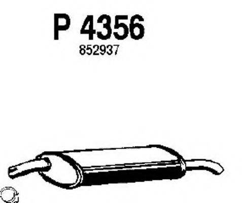 FENNO P4356 Глушник вихлопних газів кінцевий
