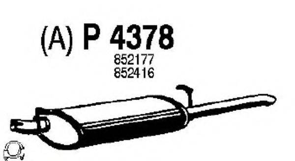 FENNO P4378 Глушник вихлопних газів кінцевий