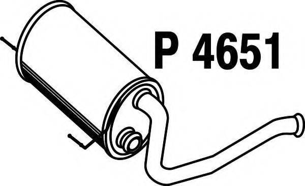 FENNO P4651 Середній глушник вихлопних газів