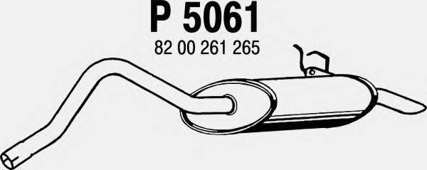 FENNO P5061 Глушник вихлопних газів кінцевий