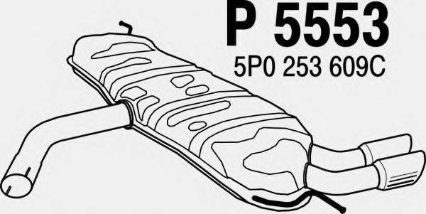 FENNO P5553 Глушник вихлопних газів кінцевий