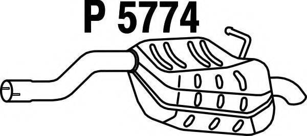 FENNO P5774 Глушник вихлопних газів кінцевий