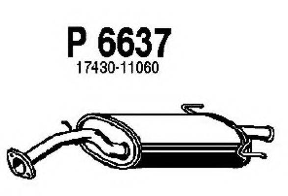 FENNO P6637 Глушник вихлопних газів кінцевий