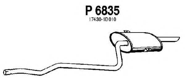 FENNO P6835 Глушник вихлопних газів кінцевий