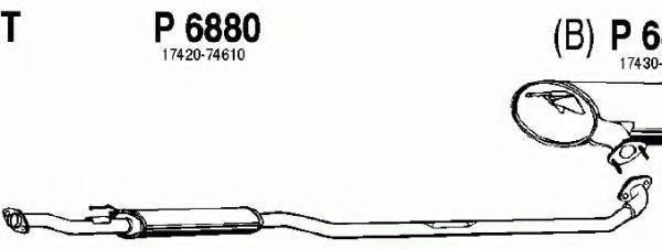 FENNO P6880 Середній глушник вихлопних газів