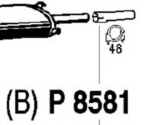 FENNO P8581 Труба вихлопного газу