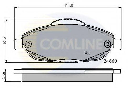 COMLINE CBP01765 Комплект гальмівних колодок, дискове гальмо
