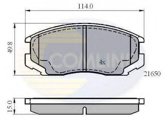 COMLINE CBP0415 Комплект гальмівних колодок, дискове гальмо