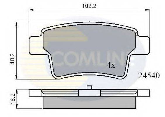 COMLINE CBP01713 Комплект гальмівних колодок, дискове гальмо